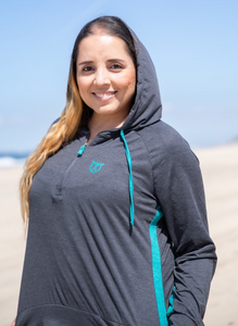 Maniac Meghan Sustainable 1/4 Zip Black Hoodie